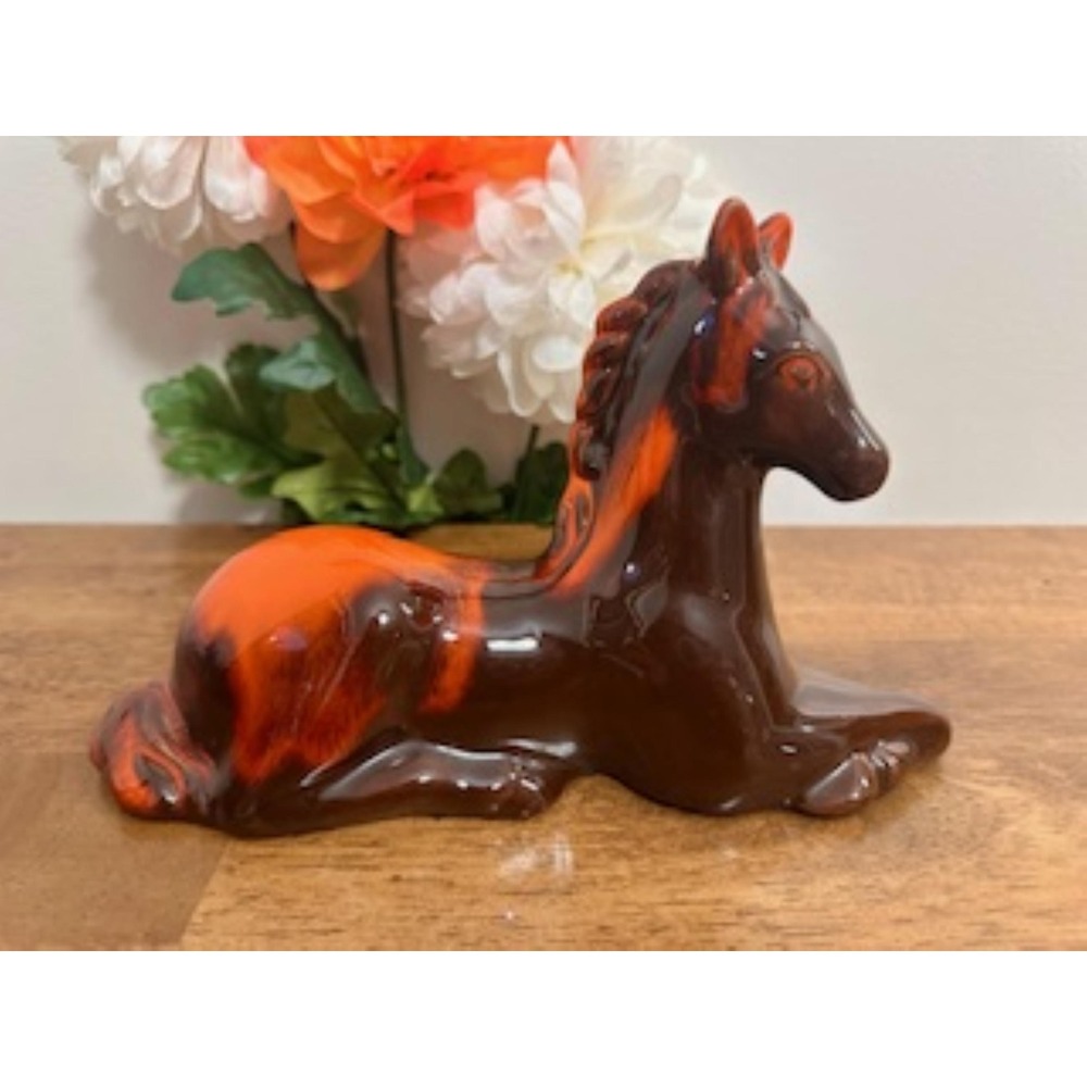 Canadiana Pottery Foal Figurine‎ Vintage Horse Sculpture